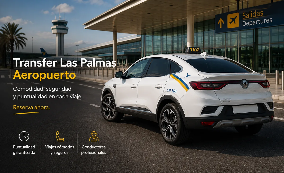 Raquel Taxi Las Palmas — Renault Arkana en Aeropuerto Gran Canaria LPA nocturno